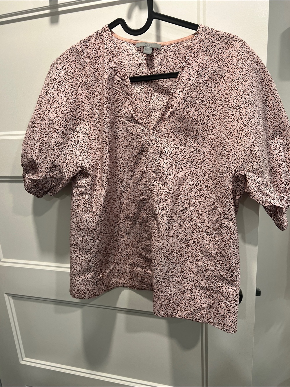 COS Pink Printed Short Sleeve Blouse